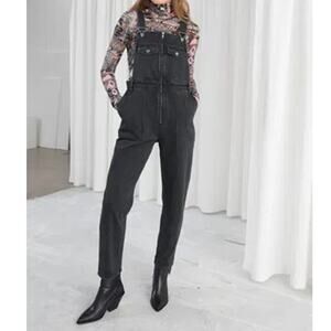 & Other Stories Organic Cotton Denim Overalls Pants Size 0